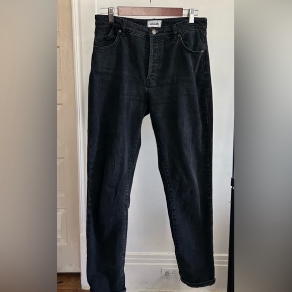 ROLLA'S Classic Straight Jeans in Comfort Cosmos Black - Picture 3 of 6